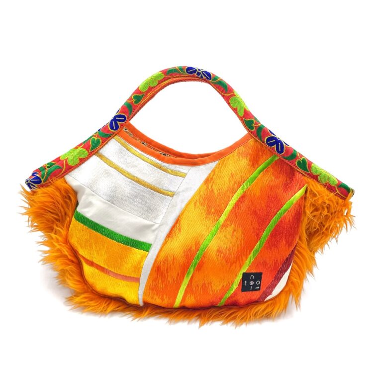 Boho Kimono Small Tote Pumpkin Puff