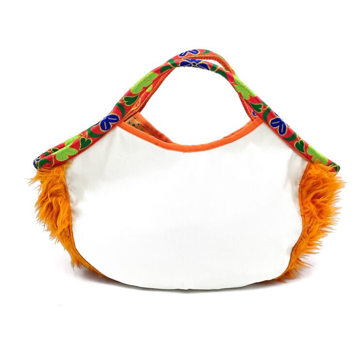 Boho Kimono Small Tote Pumpkin Puff