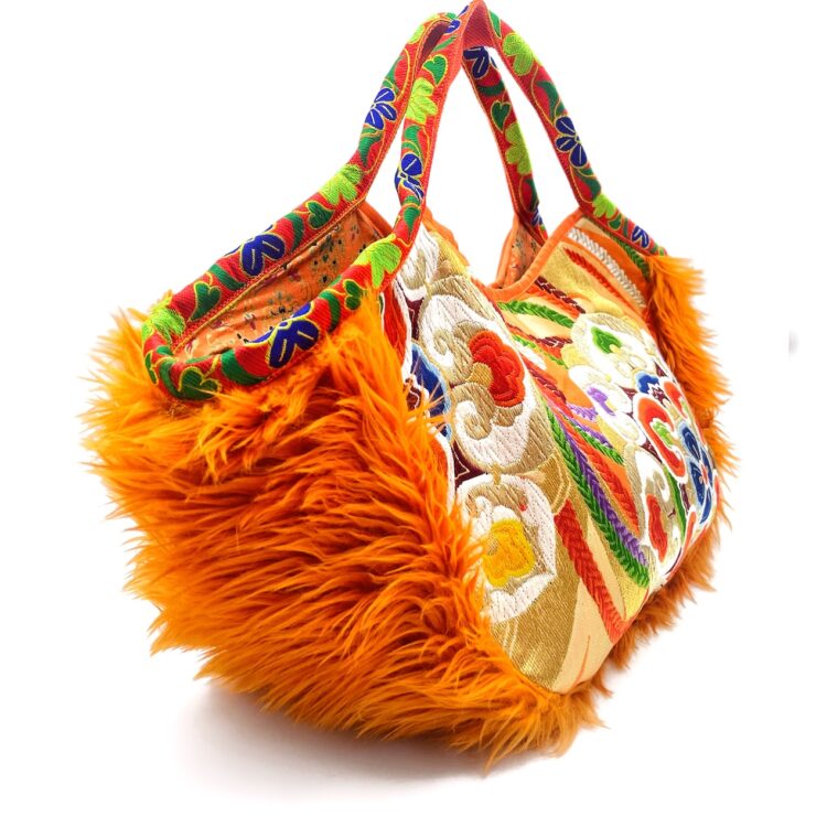 Boho Kimono Large Tote Marigold Fluff