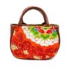 着物ラウンドハンドバッグ ファイヤーアマリリス - トアノイ