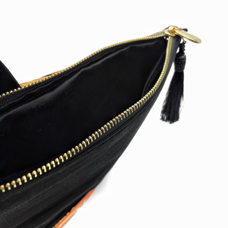 Kimono Ribbon Clutch Midnight Frond