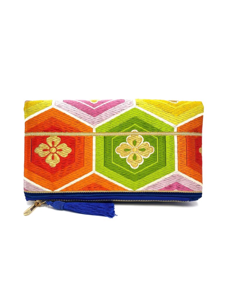 Kimono Clutch Bag Orange Summer Rainbow