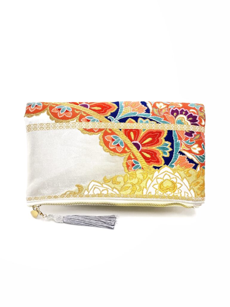 Kimono Clutch Bag Japanese Orange