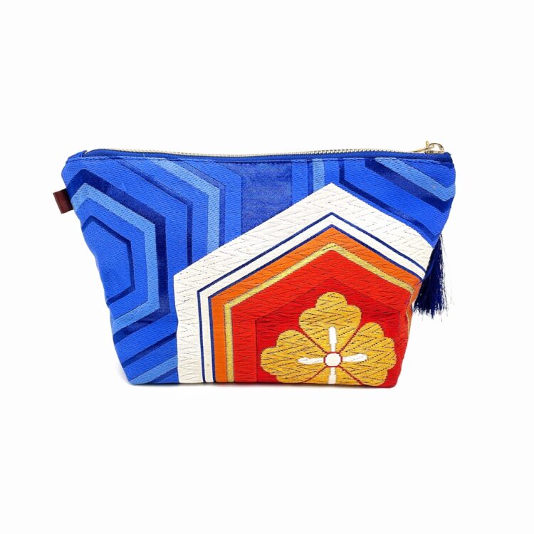 Large Kimono Pouch Hexagon Green