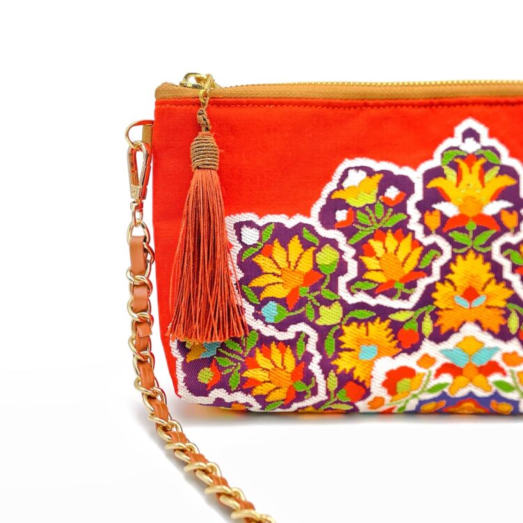 Kimono Short Chain Shoulder Bag Flower Festival